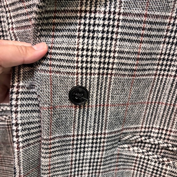 Cole Haan Wool Blend Plaid Overcoat Jacket Women’s Size 10 - Picture 7 of 15